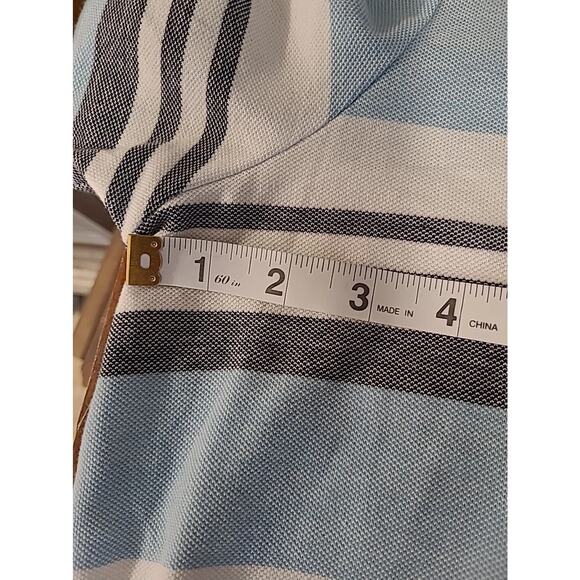 St Johns Bay Shirt Men's Sz XXL Performance Striped Cotton Polo Quick Dri - Picture 4 of 7